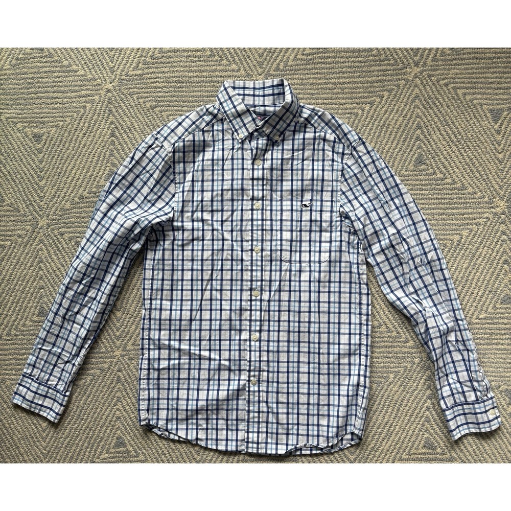 Vineyard Vines Long Sleeve‎ Button Shirt - White/Blue - XS